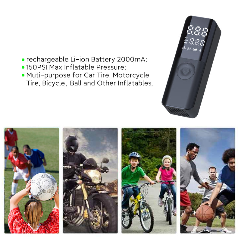 MY-B Portable Air Pump Mini Inflator for Bike, Motorcycle, and Ball MY-B Portable Air Pump Mini Inflator for Bike, Motorcycle, and Ball